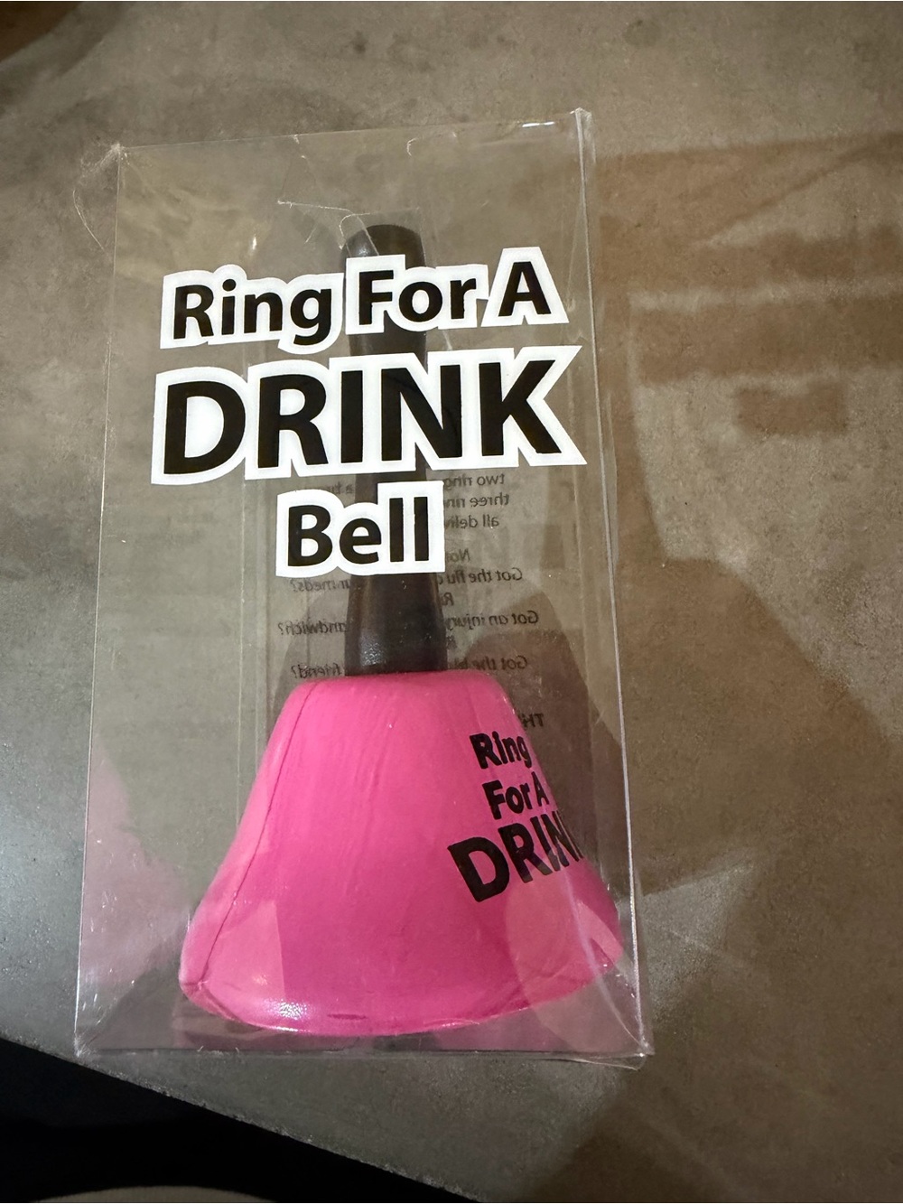 Pink “Ring For A Drink” Bell - Host Gift / Party Accessory (New in Box)